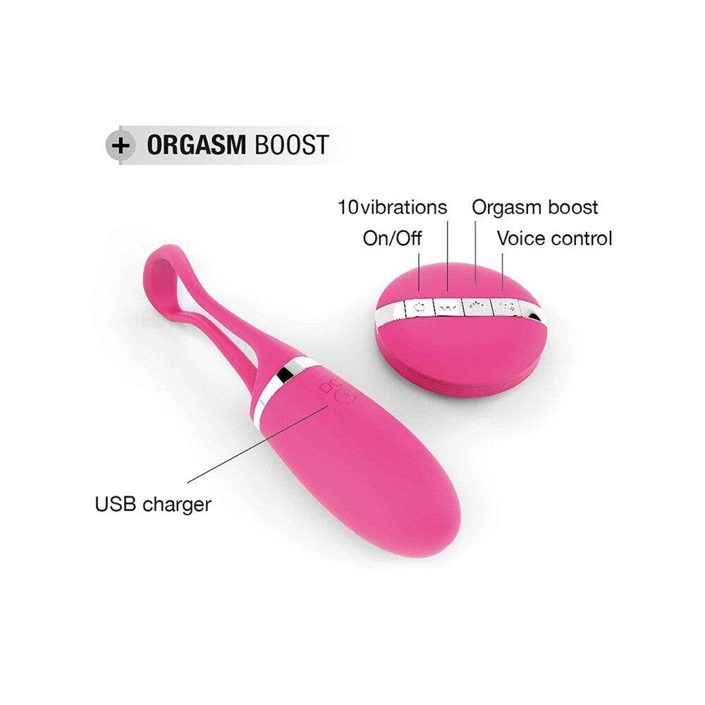 Dorcel Secret Delight remote-controlled vibrating egg in a sleek design, showcasing its smooth surface and compact size.