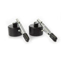Rimba nipple clamps with 100-gram weights, showcasing sleek metal design and adjustable grip for comfort.