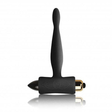 Rocks Off Teazer Petite Sensations black butt plug with smooth, tapered design for comfortable use.