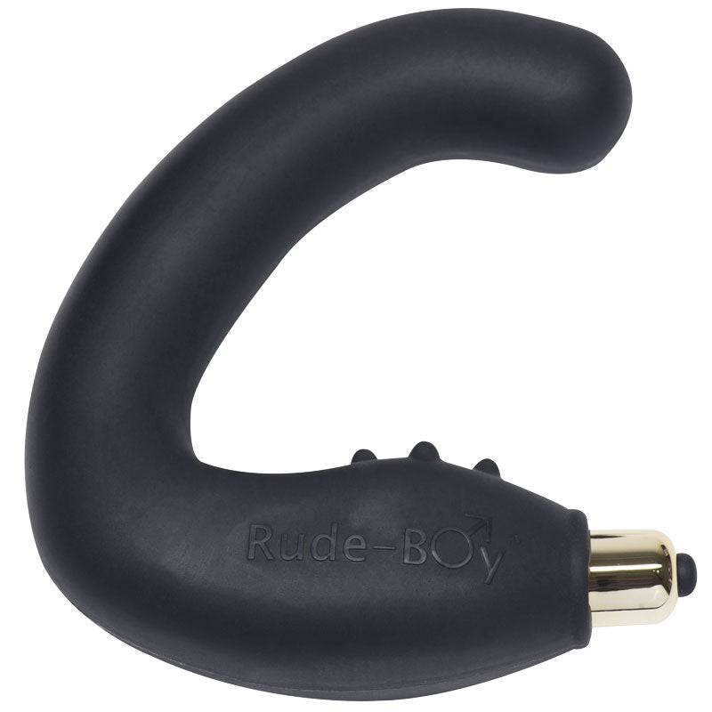 Rocks Off 7 Speed Rude Boy Black Prostate Massager with ergonomic design and dual stimulation features.