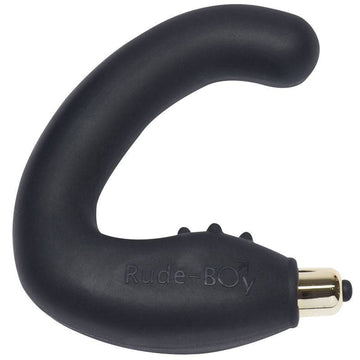 Rocks Off 7 Speed Rude Boy Black Prostate Massager with ergonomic design and dual stimulation features.