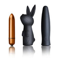 Rocks Off Silhouette Dark Desires Kit featuring various intimate accessories in sleek packaging on a soft background.