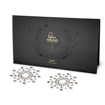Silver rhinestone pasties by Bijoux Indiscrets, featuring a glamorous and sparkling design for a bold look.