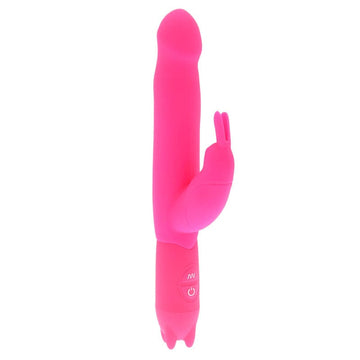 Me You Us Joy Rabbit Vibrator in soft pink, featuring dual stimulation design and elegant curves for enhanced pleasure.