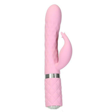 Pillow Talk Lively Rabbit Vibrator in soft rosa color with dual stimulation design and textured surface for enhanced pleasure.