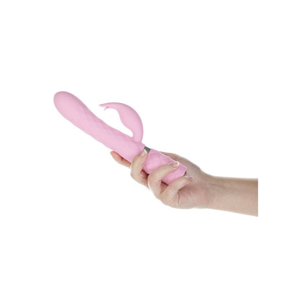 Pillow Talk Lively Rabbit Vibrator in Rosa with dual stimulation design and textured surface for enhanced pleasure.