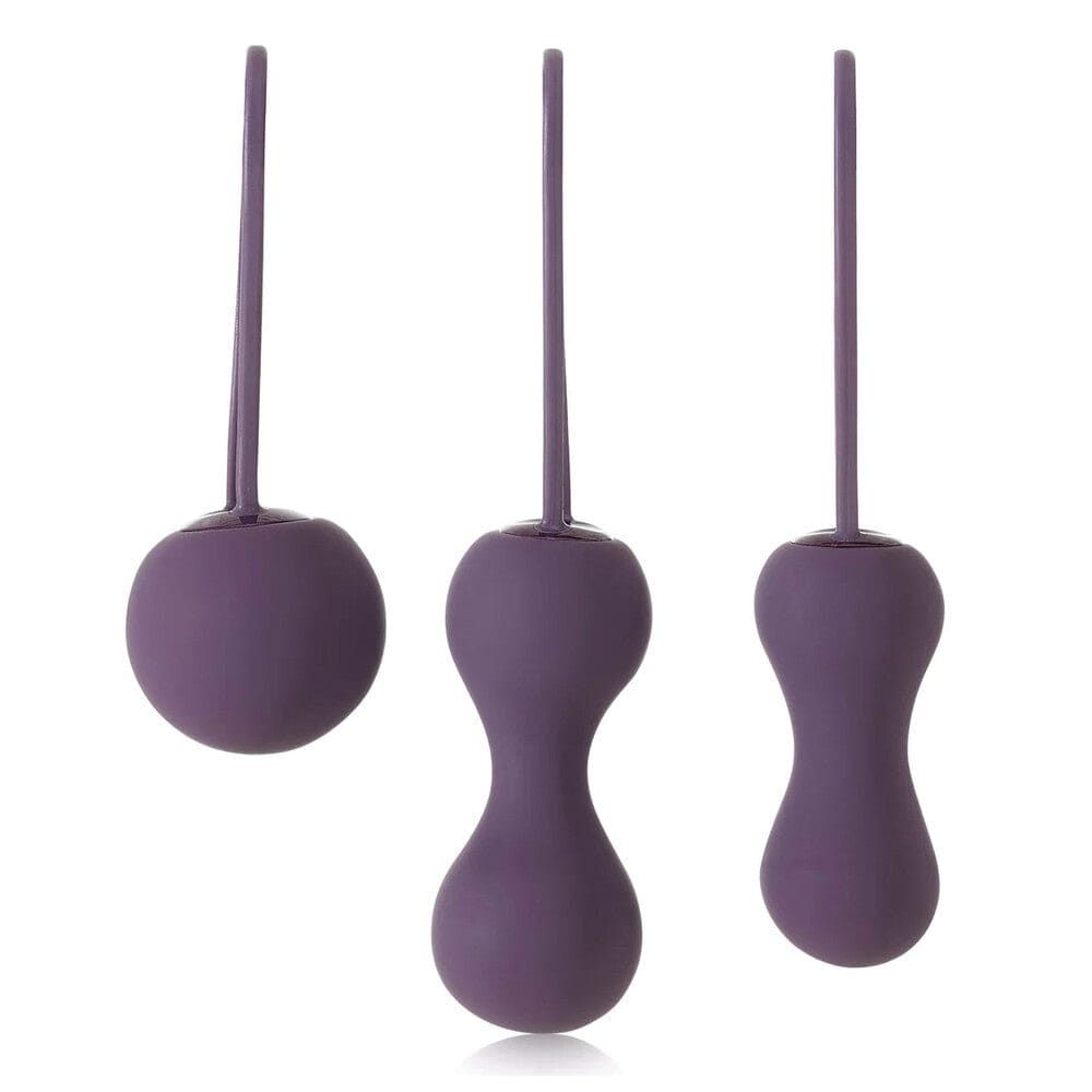 Je Joue Ami Kegel balls in purple, featuring a smooth texture and ergonomic design for pelvic floor exercise.