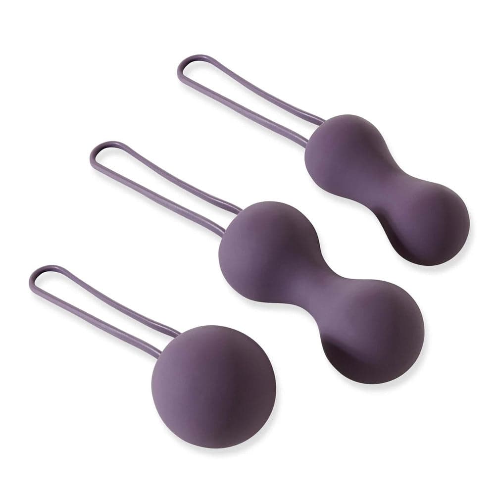Je Joue Ami Kegel balls in purple, featuring a smooth texture and ergonomic design for pelvic floor exercise.