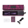 Je Joue FiFi luxurious G-spot rabbit vibrator in vibrant pink with elegant design and curved shape for targeted stimulation.