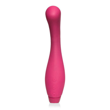 Fuchsia Je Joue Juno Sleek G-Spot vibrator showcasing its smooth, curved design and ergonomic shape.