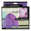 XR Brands XR Wand Essentials Flutter Tip silicone accessory in soft pink with textured design for enhanced pleasure.