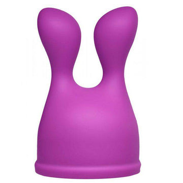 XR Brands XR Wand Essentials Bliss Tips in various colors, showcasing soft silicone texture and ergonomic design.