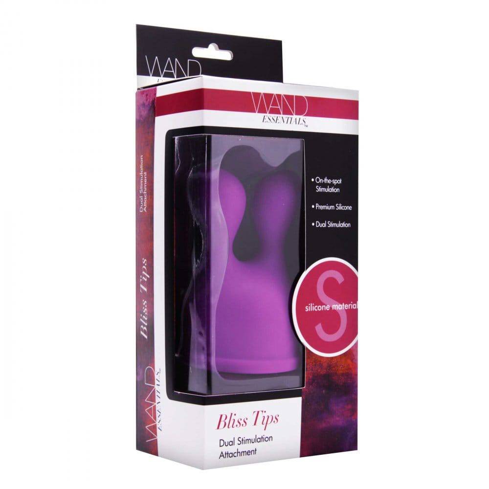 XR Brands Bliss Tips for XR Wand Essentials, featuring soft silicone tips in various colors for enhanced pleasure.