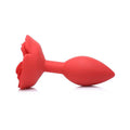 XR Brands Master Series Booty Bloom rose anal plug with a vibrant rose design and tapered shape for comfortable use.