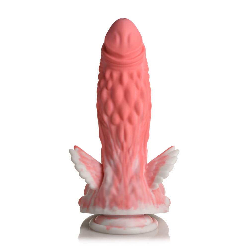 XR Brands Creature Cocks Pegasus Peacker Dildo in vibrant colors with detailed texture and unique shape.