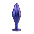 Blush Novelties Anal Adventures Matrix wavy bling butt plug with a shimmering design and smooth, curved shape.