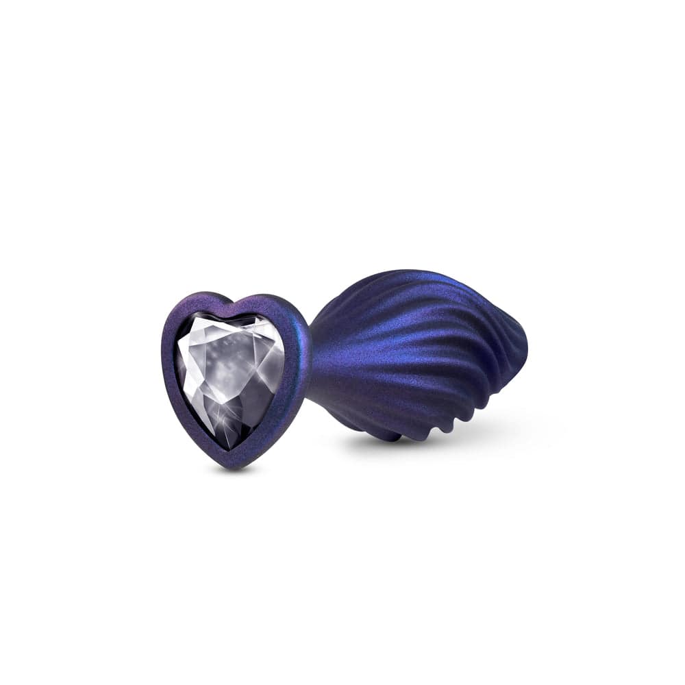 Blush Novelties Anal Adventures Matrix sparkling butt plug with swirling design and tapered tip for comfortable use.