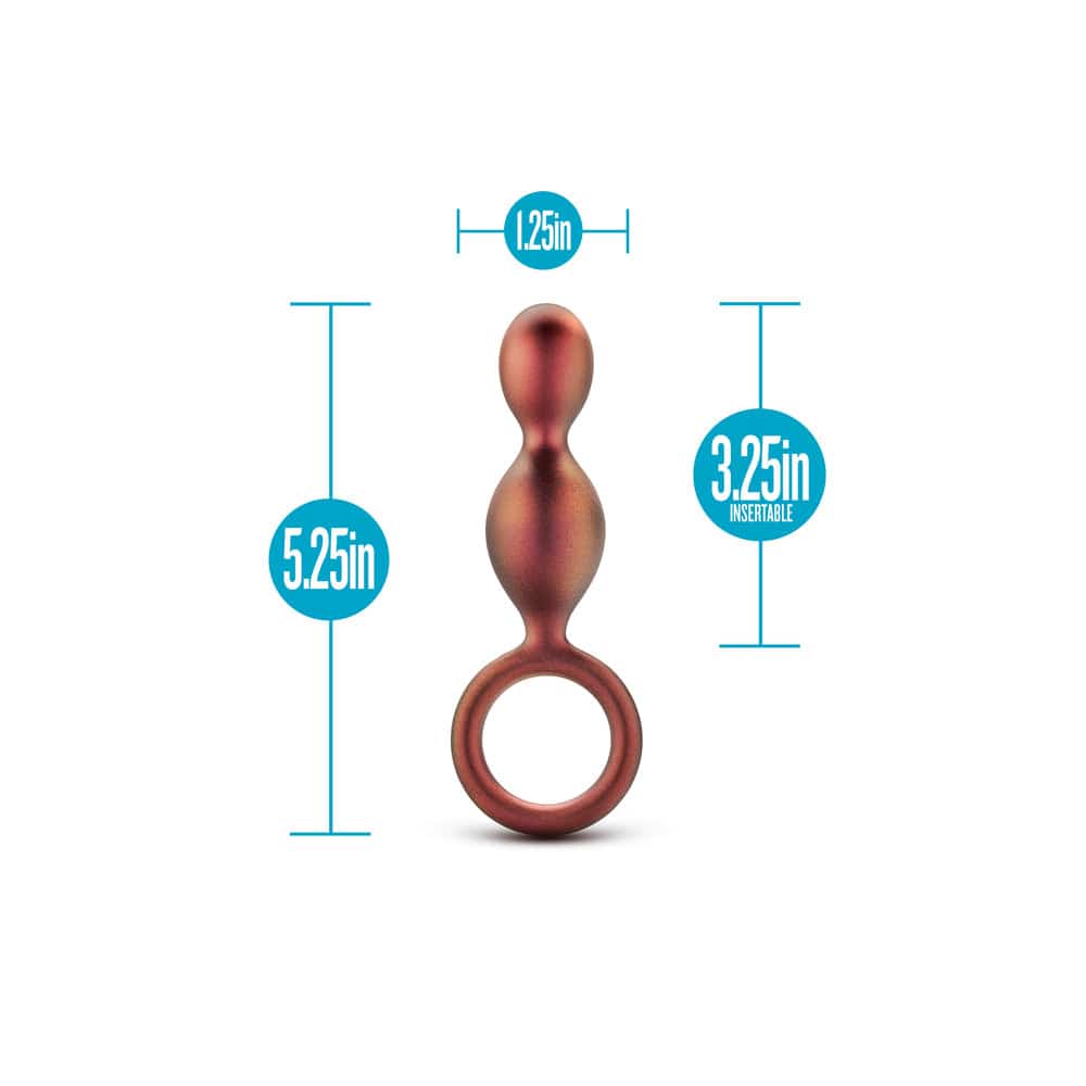 Blush Novelties Anal Adventures Matrix Duo Loop Butt Plug with dual loops and textured design for enhanced stimulation.