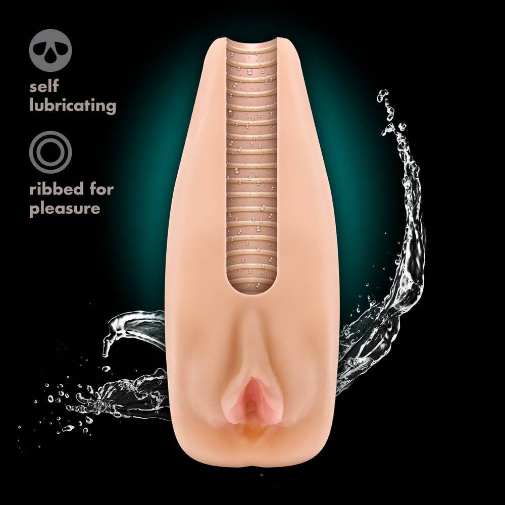 Blush Novelties M Elite Soft and Wet Natasha masturbator with textured surface and realistic design for enhanced pleasure.