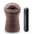 Blush Novelties Hot Chocolate Heather Mouth Vibrerande Masturbator showcasing realistic texture and design details.