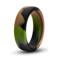 Blush Novelties performance green camo cock ring with textured surface and flexible design for comfort and support.