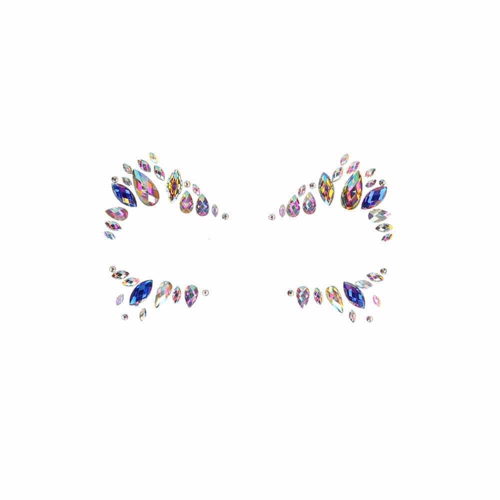 Le Desir Dazzling Eye Sparkle Bling Sticker by Shots Toys, featuring colorful, shimmering embellishments for eye decoration.