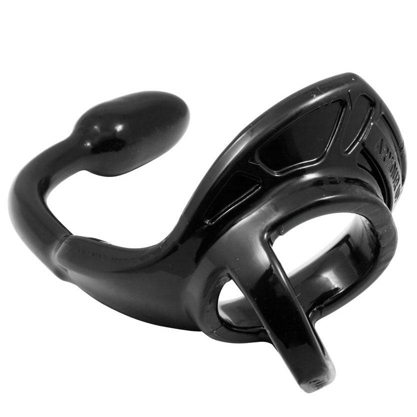 Perfect Fit Armour Tug Lock in black, small size, featuring a durable design for interactive play with dogs.