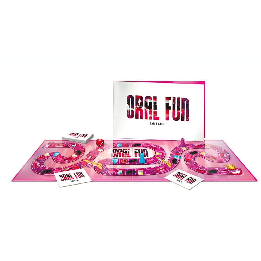 Creative Conceptions Oral Fun board game with colorful design and game pieces displayed on a table.
