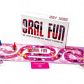Creative Conceptions Oral Fun board game displayed with colorful cards and game pieces on a table.