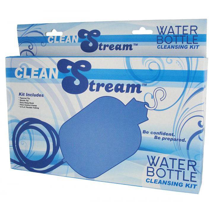 Clean Stream water bottle cleaning kit by XR Brands, featuring brushes and tools for effective cleaning.