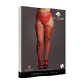 Le Desir red suspender rhinestone tights by Shots Toys, featuring intricate designs and a stylish silhouette.