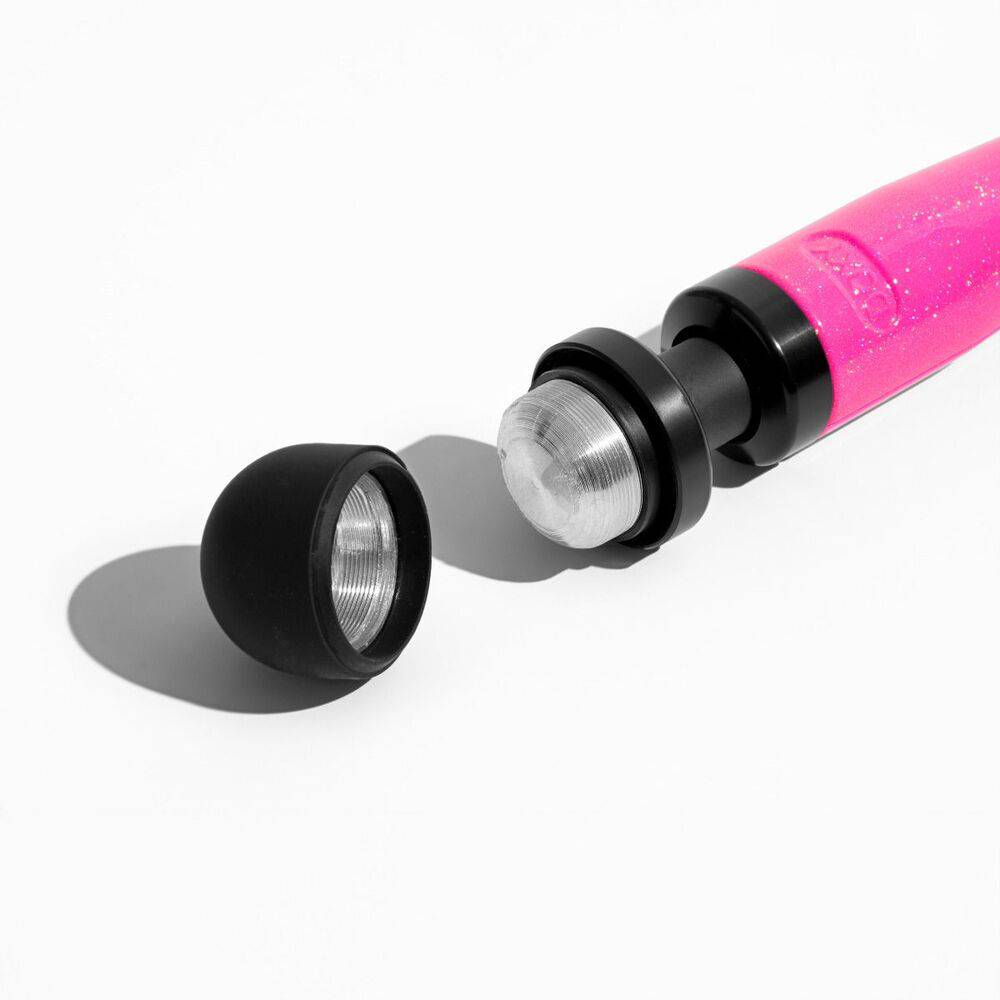 Doxy Wand Massagers hot pink rechargeable magic wand with ergonomic design and textured handle.