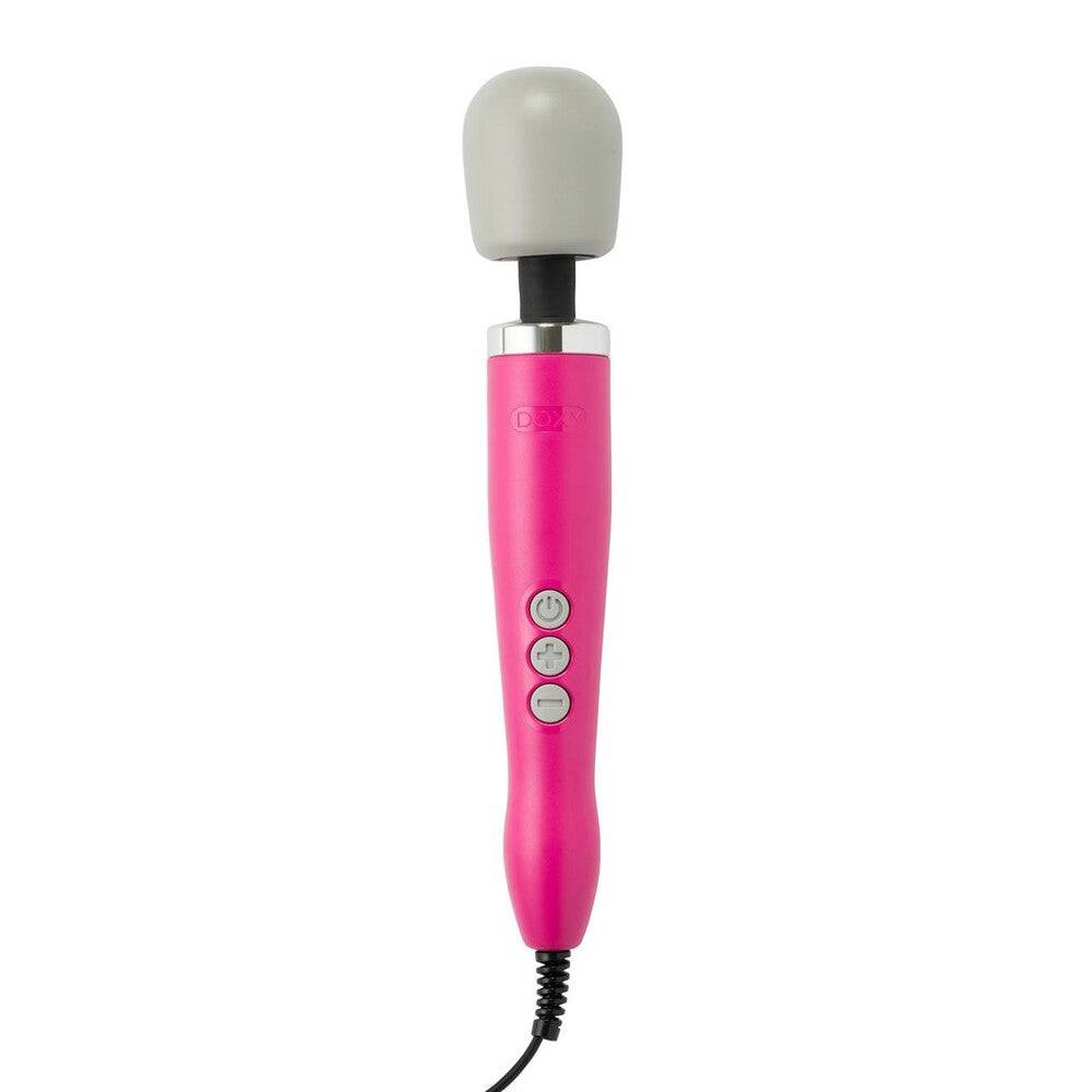 Doxy Wand Massageapparat in pink, featuring a sleek design and rounded massage head for targeted relief.