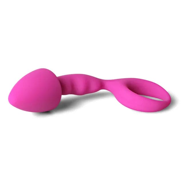 Rosa silicone curved Comfort Butt Plug from Various Toy Brands, showcasing its smooth surface and ergonomic design.