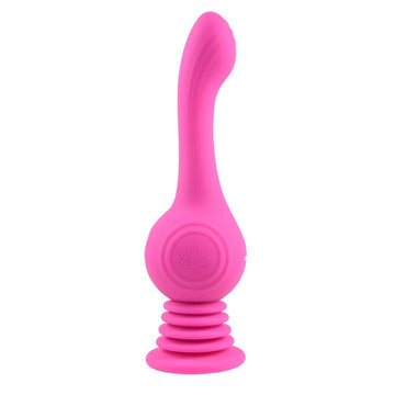 Evolved Gyro Vibe in purple with a sleek design and textured surface for enhanced pleasure and stimulation.