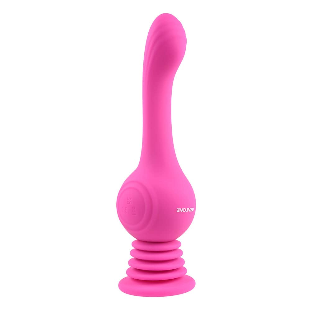 Evolved Gyro Vibe in purple with a sleek design and textured surface for enhanced pleasure and stimulation.