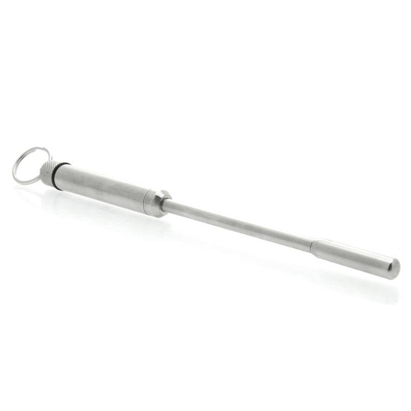 Master Series stainless steel vibrating urethral sound, 7.5 inches, showcasing sleek design and smooth finish.