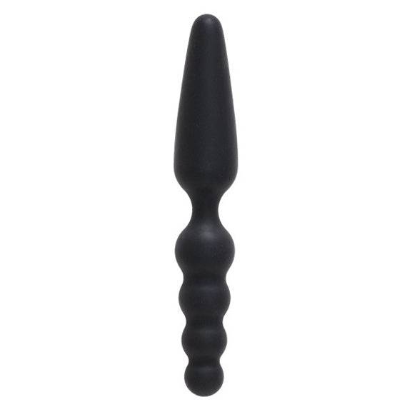 Dark Stallions silicone double butt plug by NMC Ltd, featuring a sleek design with two distinct bulbs for enhanced pleasure.