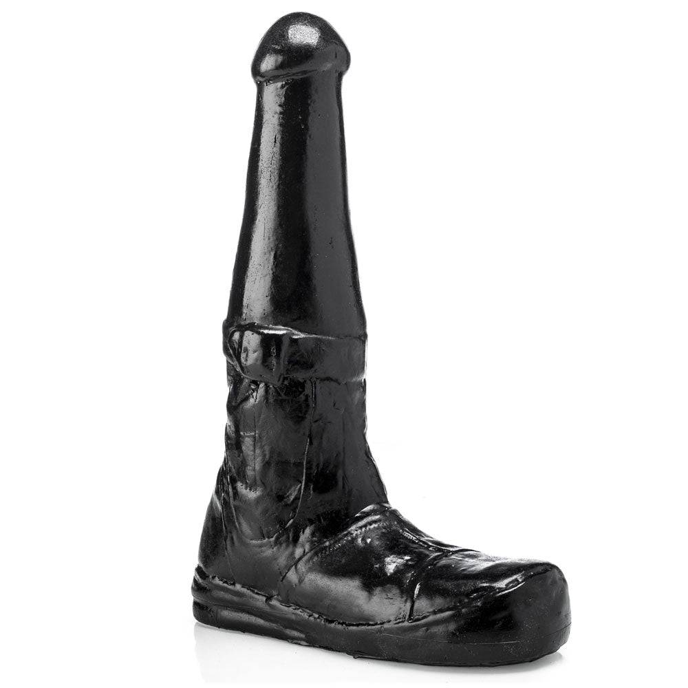 Dodger Army Boot Dildo in realistic skin tone with textured surface and ergonomic design for enhanced pleasure.
