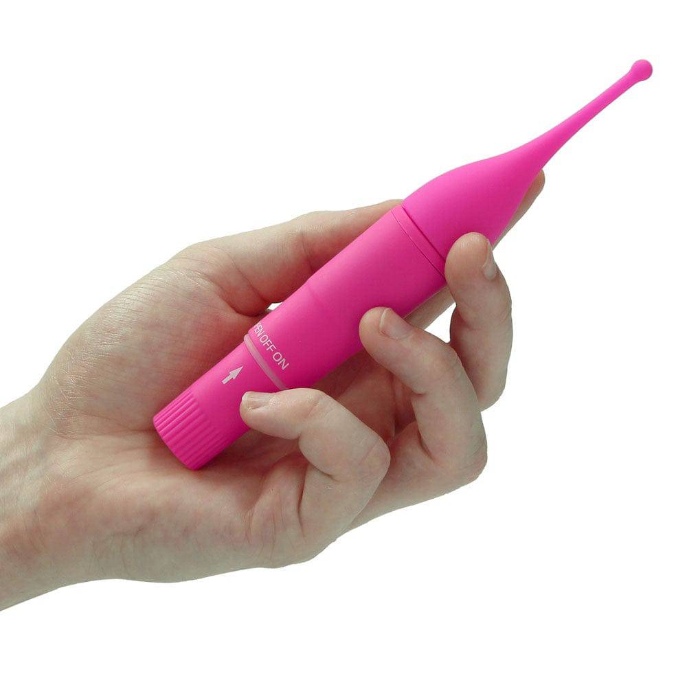 Shots Toys Pinpoint Precision Clitoral Tickler in pink with ergonomic design and textured surface for enhanced stimulation.