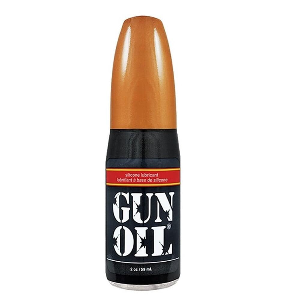 Gun Oil Transparent Smörjmedel 59ml bottle with clear liquid, featuring a sleek design and black label.