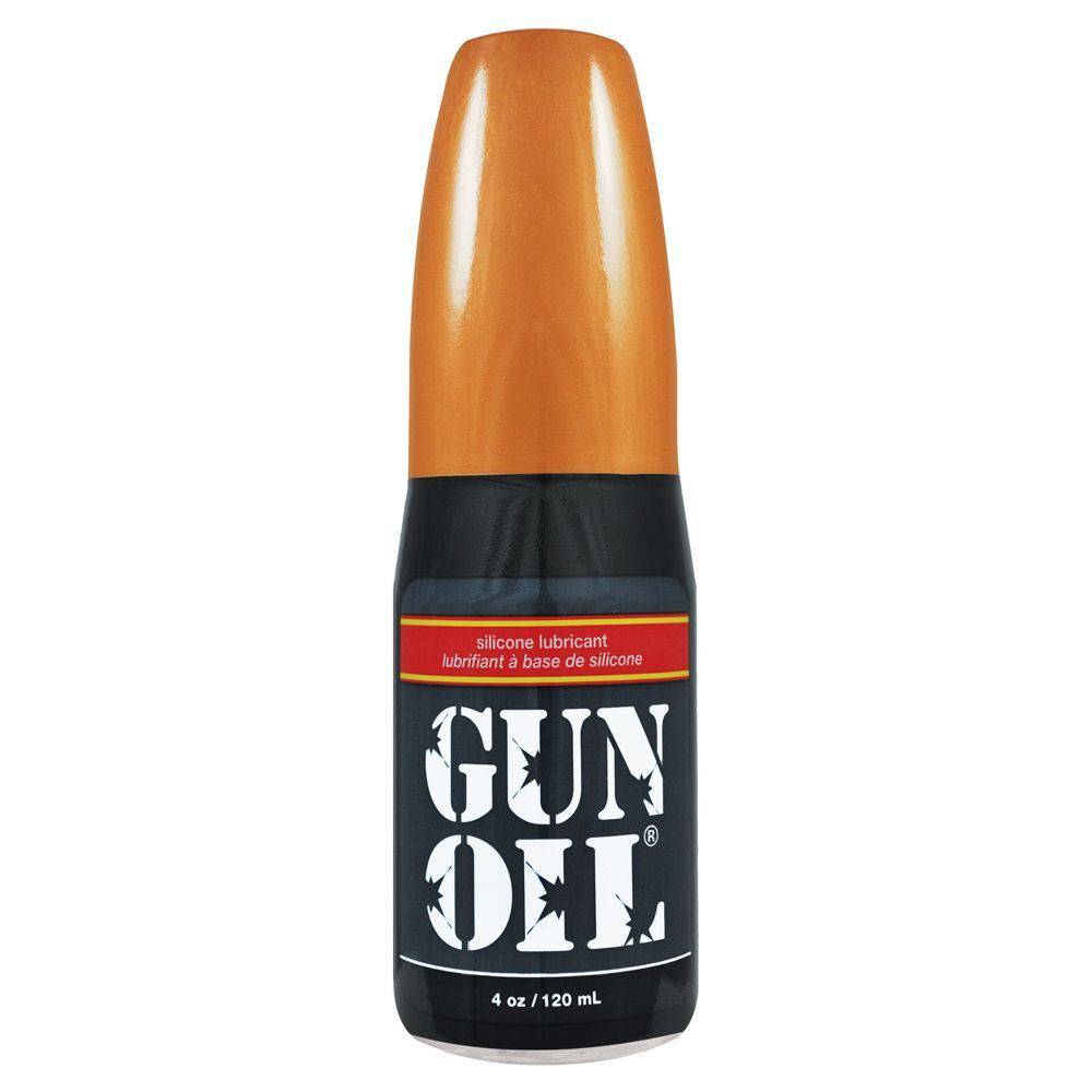 Transparent Gun Oil lubricant in a 120ml bottle with a sleek design, ideal for enhancing performance.