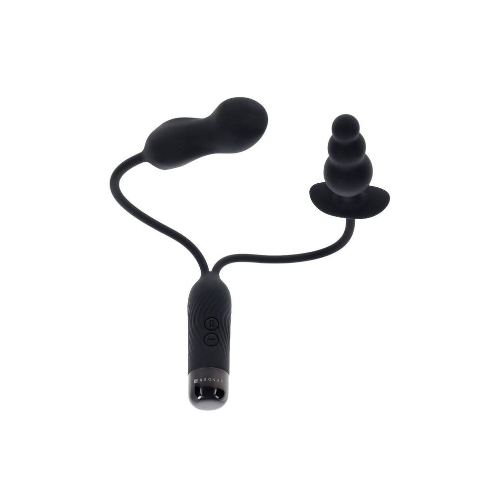 Gender X Double My Pleasure, a rechargeable intimate device with a sleek design and dual stimulation features.