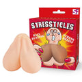 Spencer and Fleetwood ballbusting stress reliever featuring a soft, squeezable design in vibrant colors.