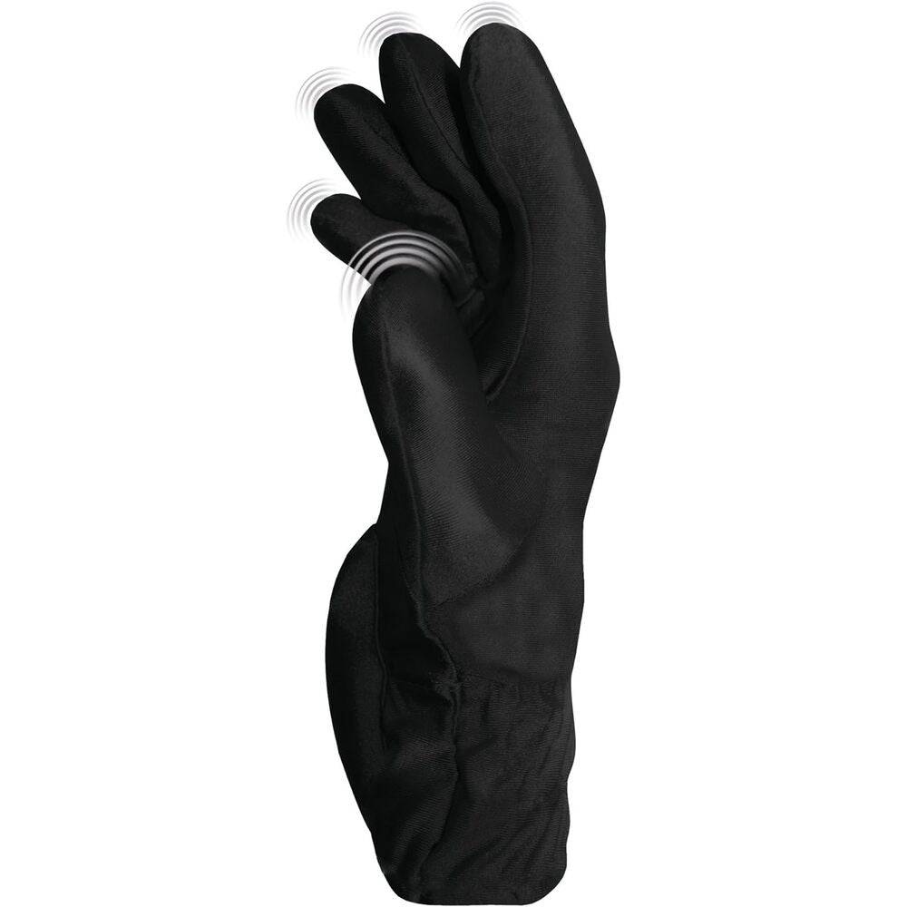 Fukuoku vibrating five-finger massage glove for the right hand, designed for relaxation and comfort.