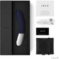 Lelo Billy 2 rechargeable prostate massager in deep blue with ergonomic design and smooth contours.