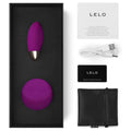 Lelo Lyla 2 vibrating bullet in deep rose color, featuring a sleek design and ergonomic shape for versatile use.