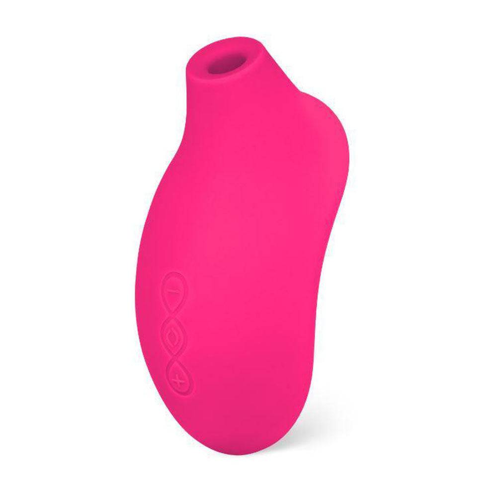 Lelo Sona Cerise clitoral massager in vibrant pink with smooth contours and ergonomic design for targeted pleasure.