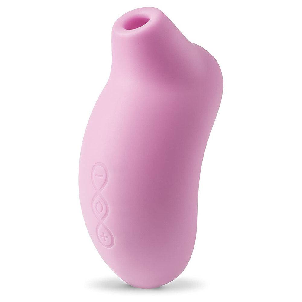Lelo Sona Pink clitoral massager with sleek design and soft silicone texture, showcasing its elegant shape and color.