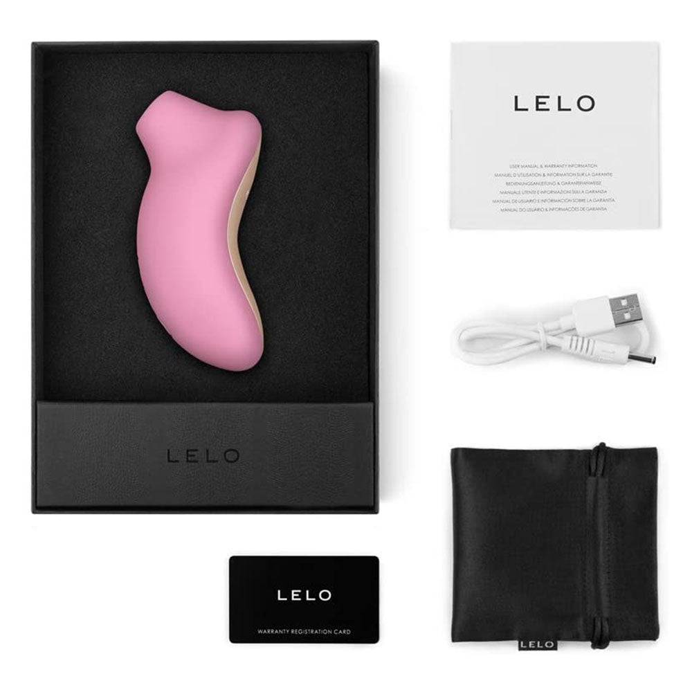 Lelo Sona pink clitoral massager with sleek design and soft silicone surface, ideal for intimate pleasure.